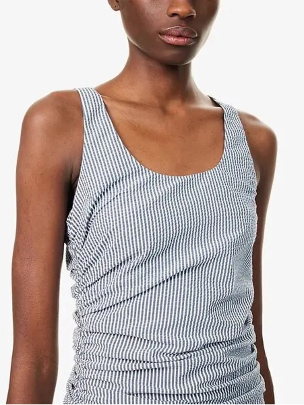 Alaïa Striped Asymmetrical Ruched - Picture 3 of 9